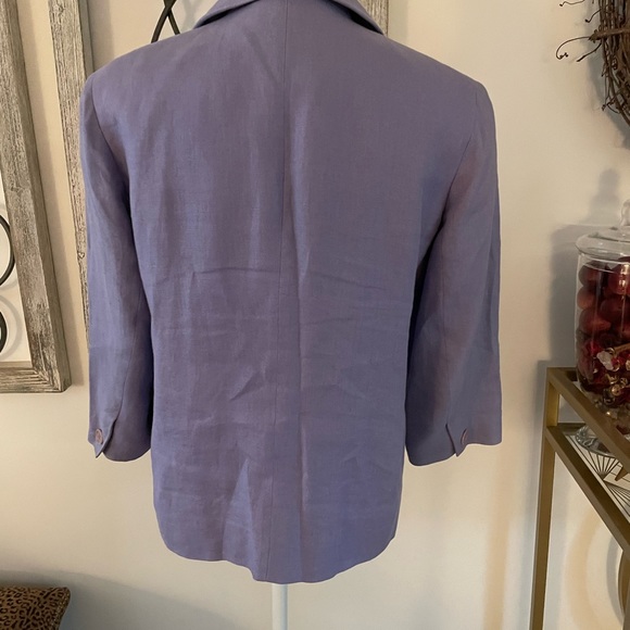 Talbots Violet Linen Blazer Size 10 - Picture 2 of 4